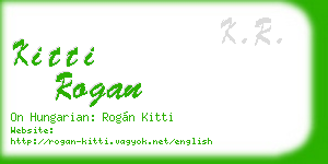 kitti rogan business card